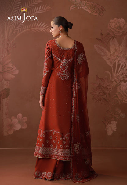 AJULD-02 Embroidered Boski Silk Unstitched 3 Pcs