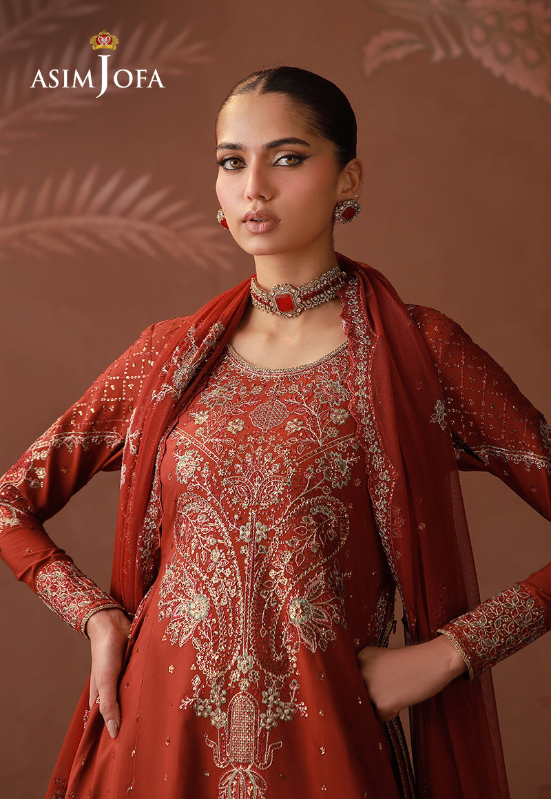 AJULD-02 Embroidered Boski Silk Unstitched 3 Pcs