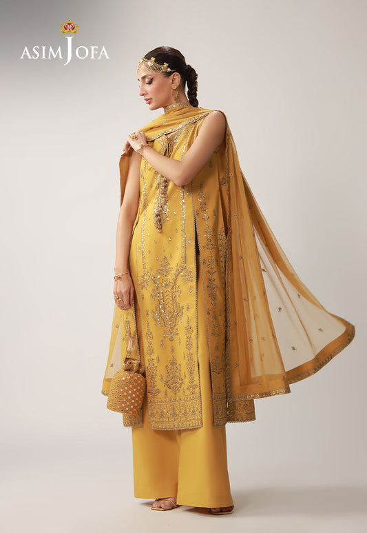 AJULO-09 Embroidered Boski Silk Unstitched 3 Pcs