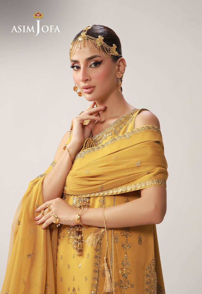 AJULO-09 Embroidered Boski Silk Unstitched 3 Pcs