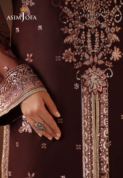 AJULD-07 Embroidered Poly Net Unstitched 3 Pcs