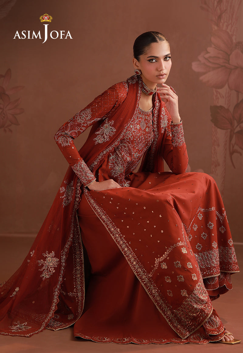 AJULD-02 Embroidered Boski Silk Unstitched 3 Pcs