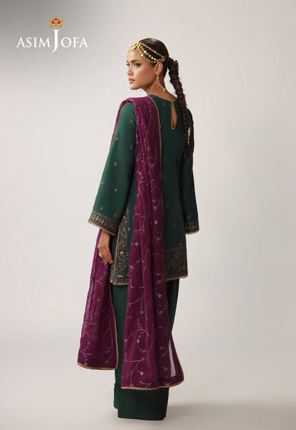 AJULO-06 Embroidered Silk Unstitched 3 Pcs