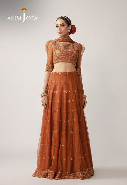 AJULO-01 Embroidered Net Unstitched 3 Pcs