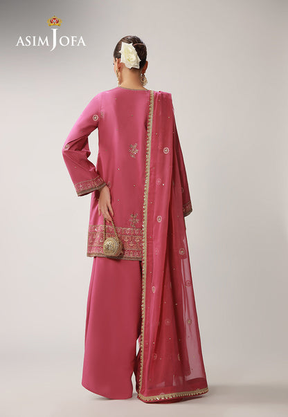 AJULO-10 Embroidered Boski Silk Unstitched 3 Pcs