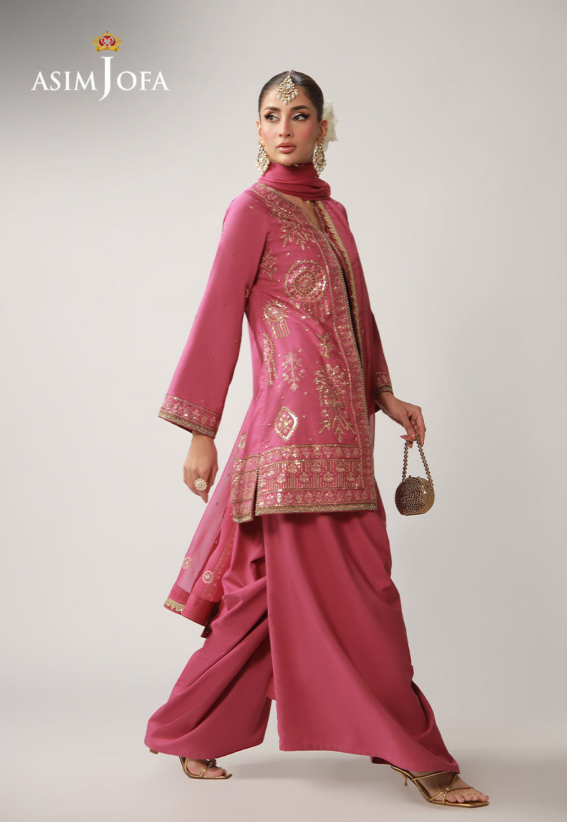 AJULO-10 Embroidered Boski Silk Unstitched 3 Pcs