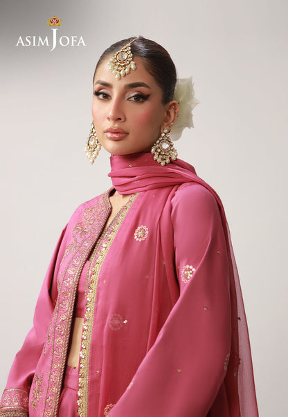 AJULO-10 Embroidered Boski Silk Unstitched 3 Pcs