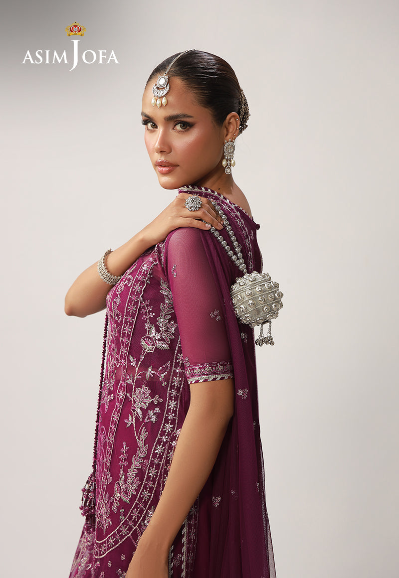 AJULO-04 Embroidered Net Unstitched 3 Pcs