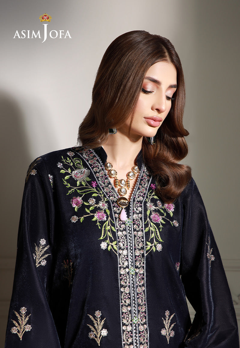 AJVG-11 EMBROIDERED VELVET STITCHED 2PC