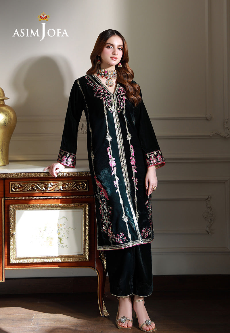 AJVG-05 EMBROIDERED VELVET STITCHED 2PC