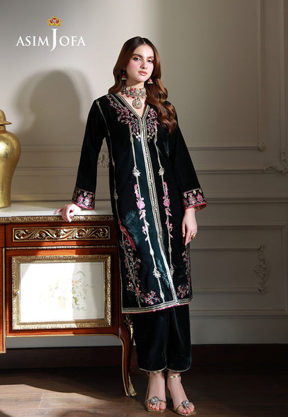 AJVG-05 EMBROIDERED VELVET STITCHED 2PC