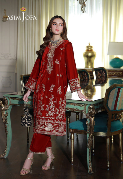 AJVG-08 EMBROIDERED VELVET STITCHED 2PC