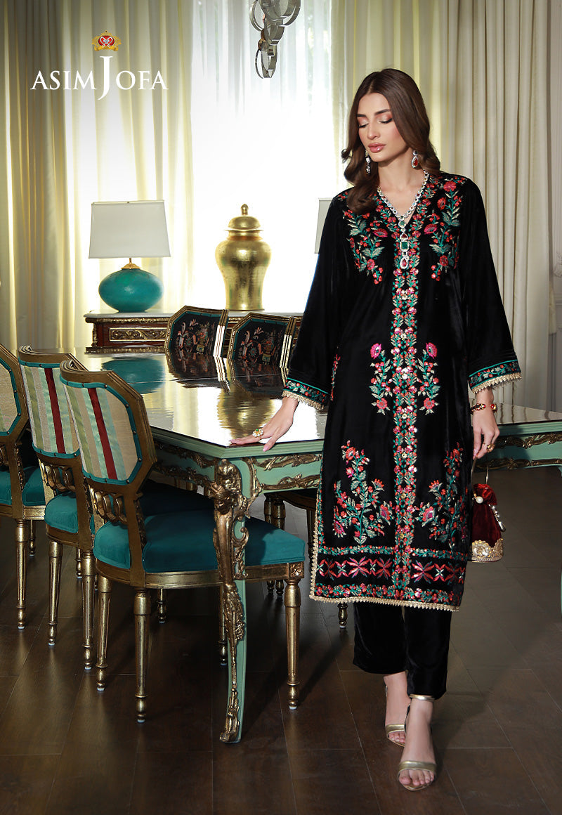 AJVG-01 EMBROIDERED VELVET STITCHED 2PC