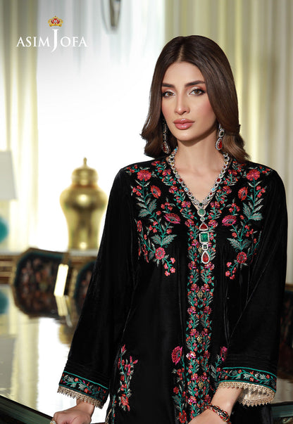 AJVG-01 EMBROIDERED VELVET STITCHED 2PC