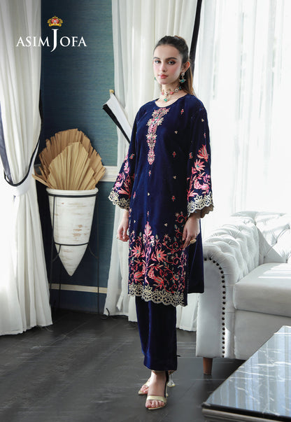AJVG-03 EMBROIDERED VELVET STITCHED 2PC