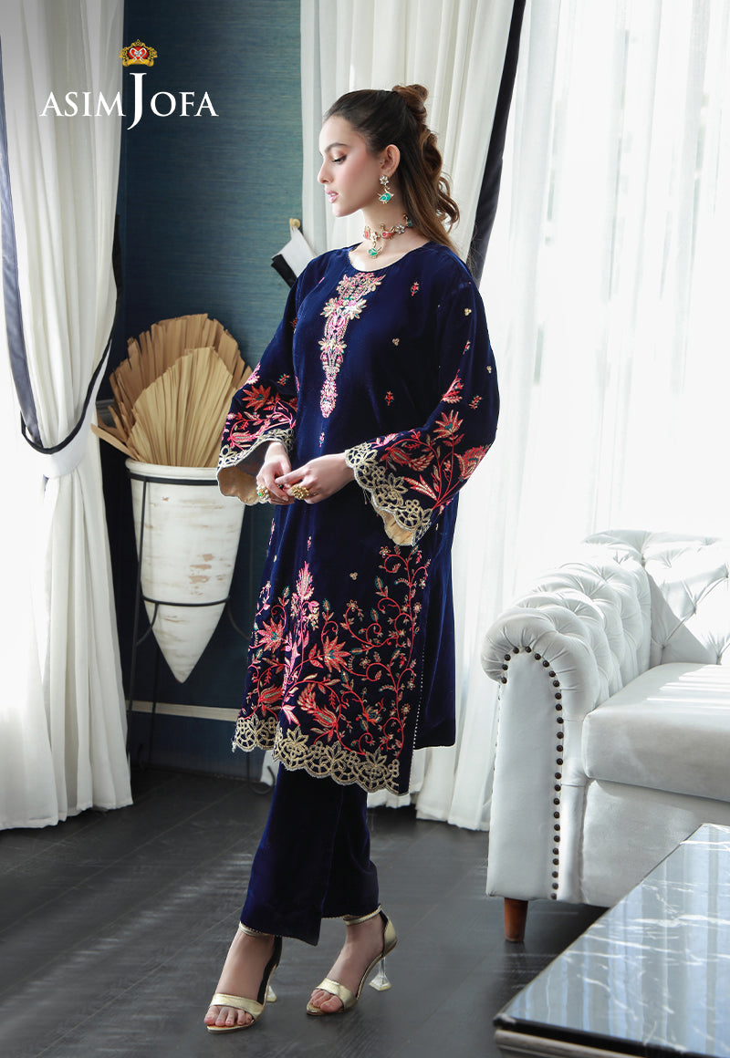 AJVG-03 EMBROIDERED VELVET STITCHED 2PC