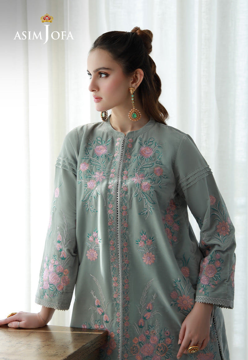 AJVG-07 EMBROIDERED VELVET STITCHED 2PC