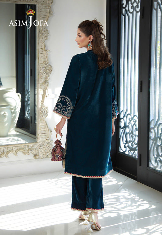 AJVG-09 EMBROIDERED VELVET STITCHED 2PC