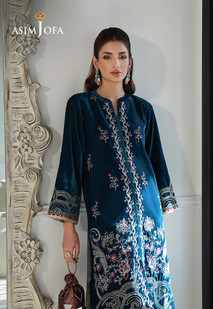 AJVG-09 EMBROIDERED VELVET STITCHED 2PC