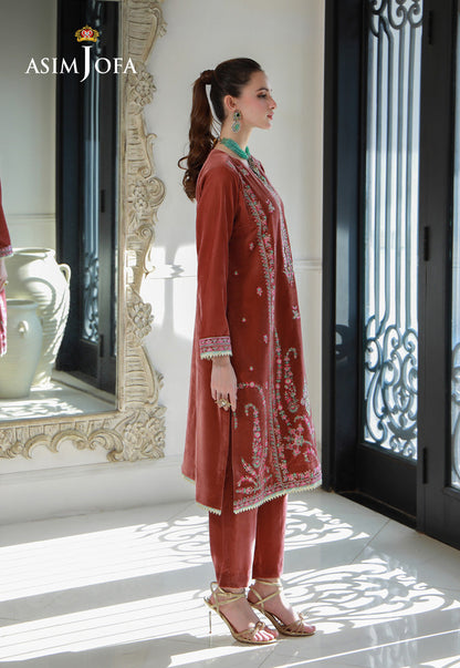 AJVG-04 EMBROIDERED VELVET STITCHED 2PC