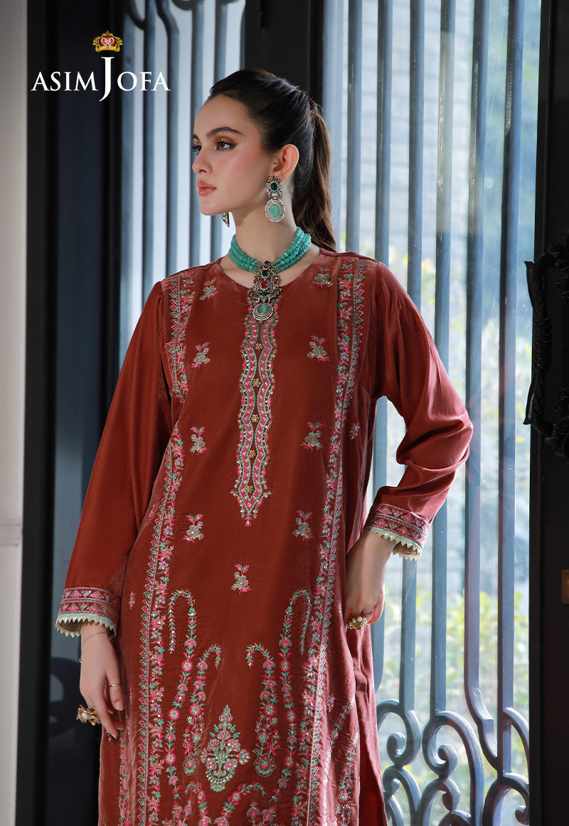 AJVG-04 EMBROIDERED VELVET STITCHED 2PC