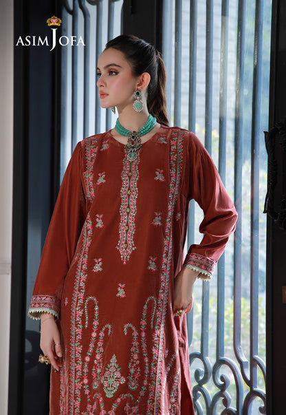 AJVG-04 EMBROIDERED VELVET STITCHED 2PC