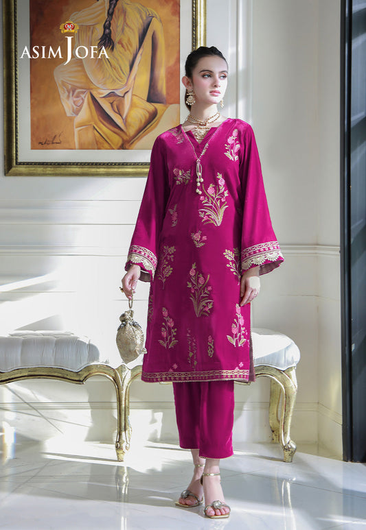 AJVG-06 EMBROIDERED VELVET STITCHED 2PC