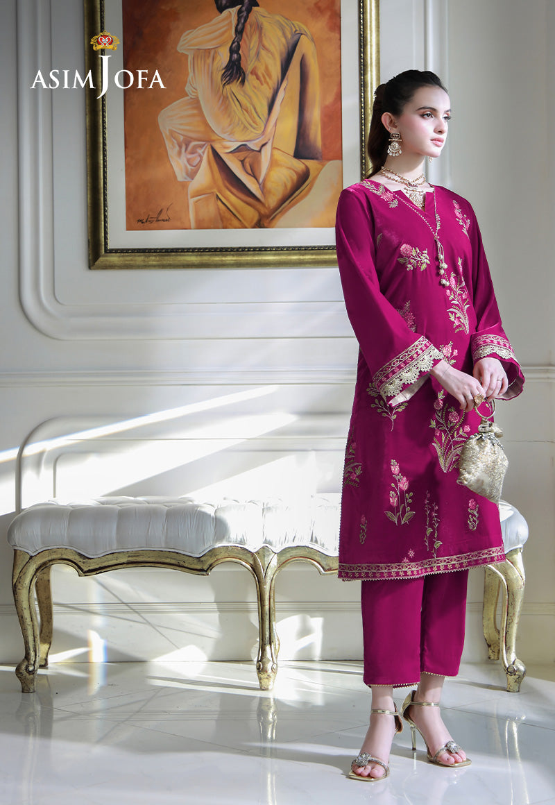 AJVG-06 EMBROIDERED VELVET STITCHED 2PC