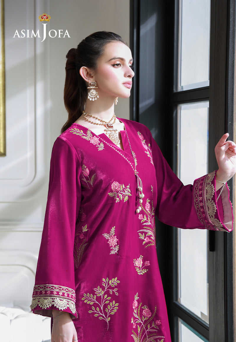 AJVG-06 EMBROIDERED VELVET STITCHED 2PC