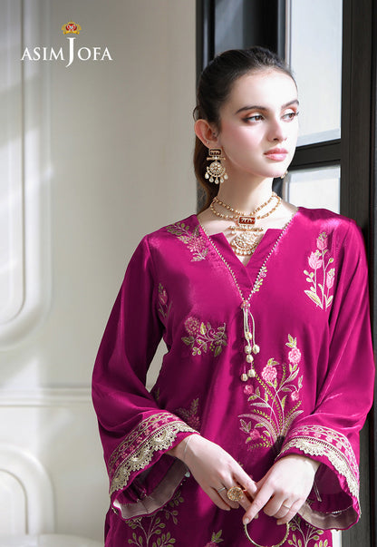 AJVG-06 EMBROIDERED VELVET STITCHED 2PC