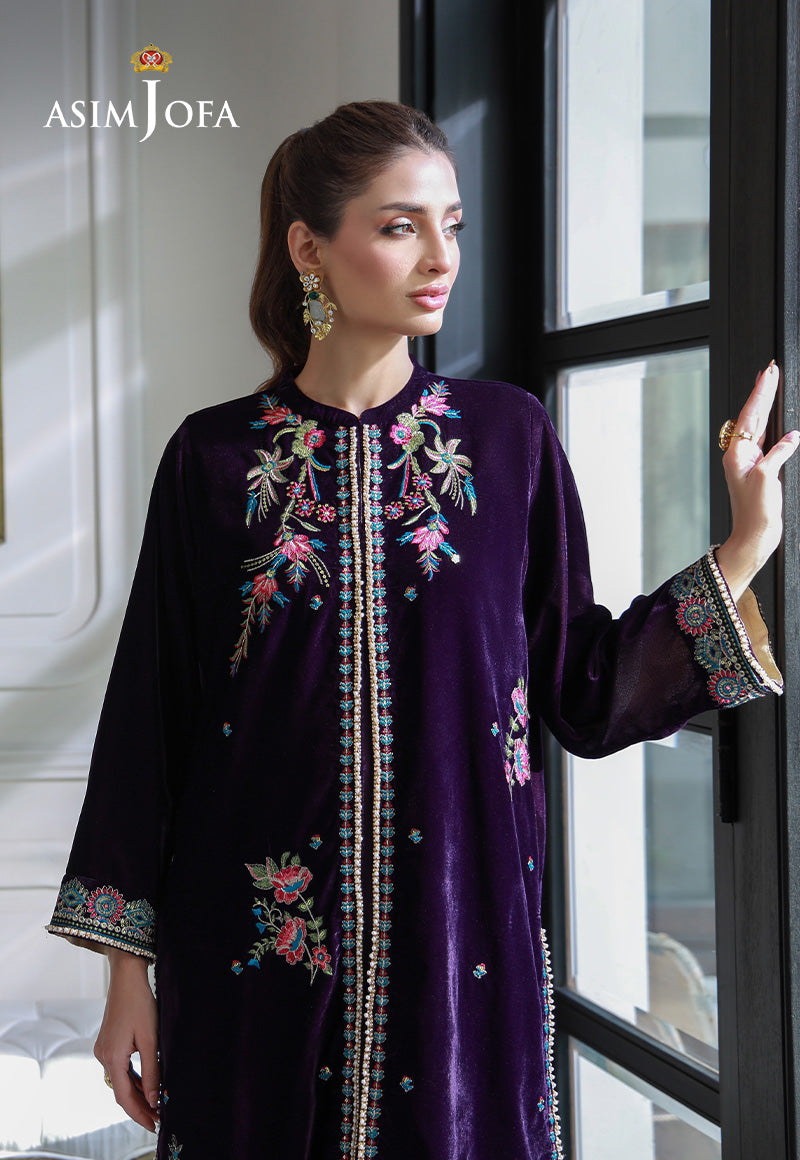 AJVG-10 EMBROIDERED VELVET STITCHED 2PC