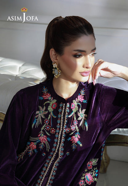 AJVG-10 EMBROIDERED VELVET STITCHED 2PC