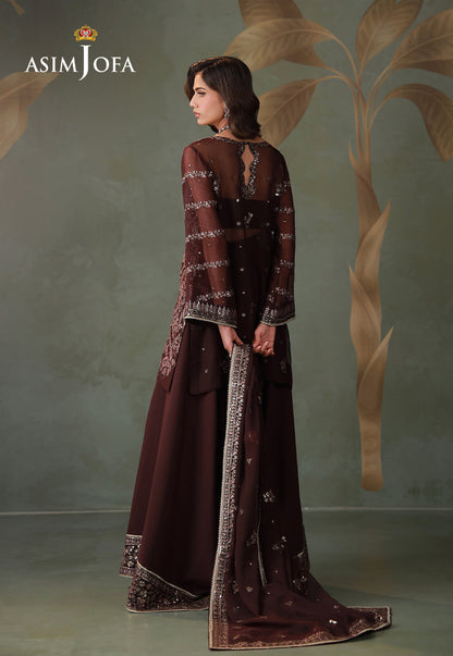 AJULD-12 Embroidered Chiffon Unstitched 3 Pcs