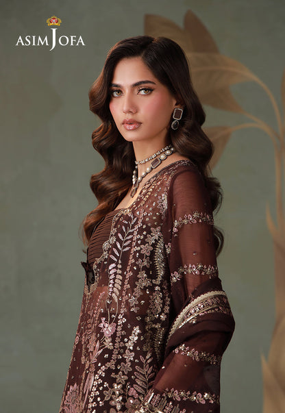 AJULD-12 Embroidered Chiffon Unstitched 3 Pcs