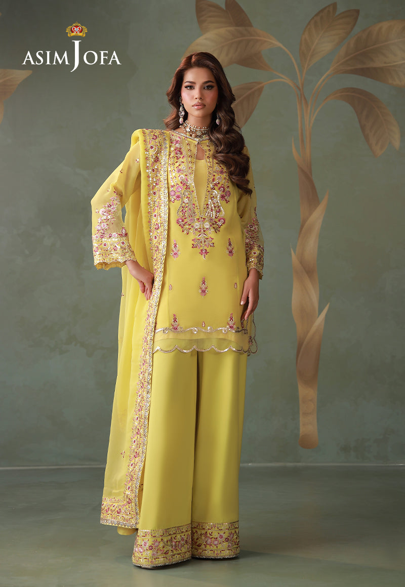 AJULD-06 Embroidered Chiffon Unstitched 3 Pcs