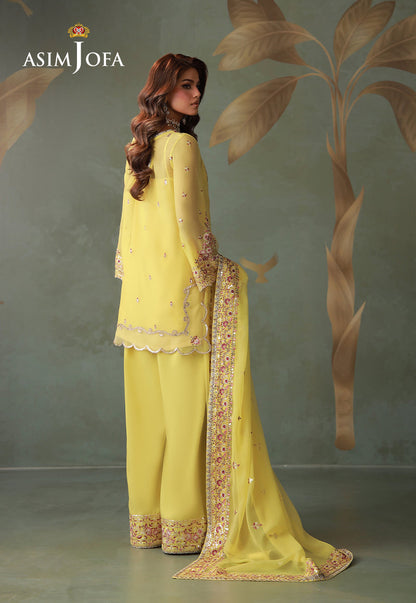 AJULD-06 Embroidered Chiffon Unstitched 3 Pcs
