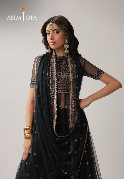 AJULO-02 Embroidered Net Unstitched 3 Pcs