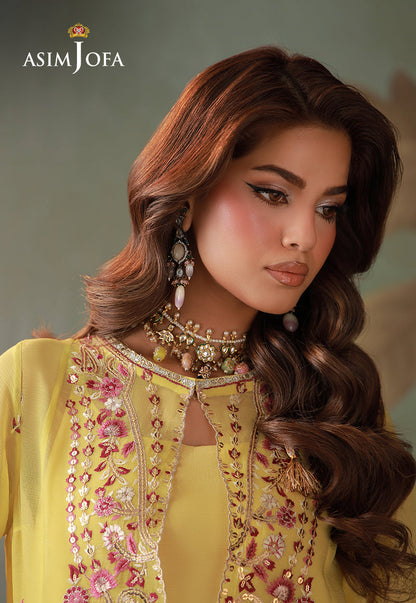AJULD-06 Embroidered Chiffon Unstitched 3 Pcs