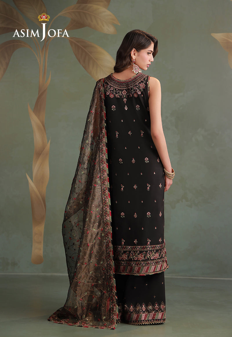 AJULD-05 Embroidered Boski Silk Unstitched 3 Pcs