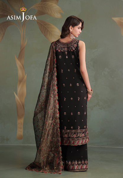 AJULD-05 Embroidered Boski Silk Unstitched 3 Pcs
