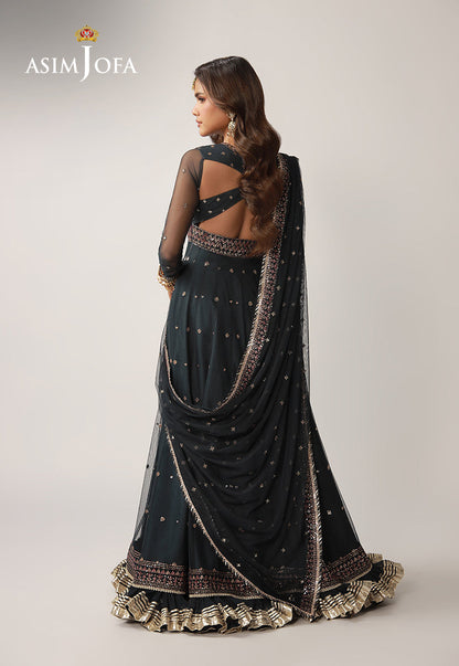 AJULO-02 Embroidered Net Unstitched 3 Pcs