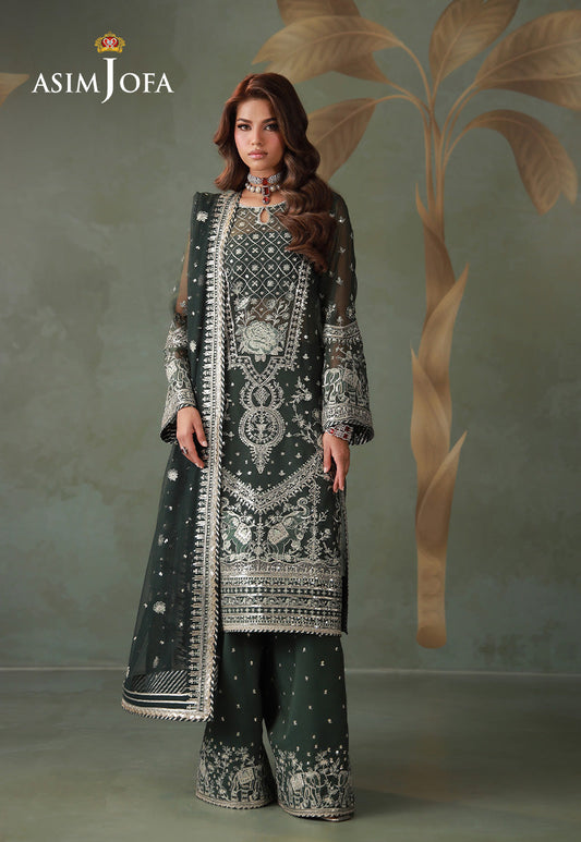 AJULD-11 Embroidered Chiffon Unstitched 3 Pcs