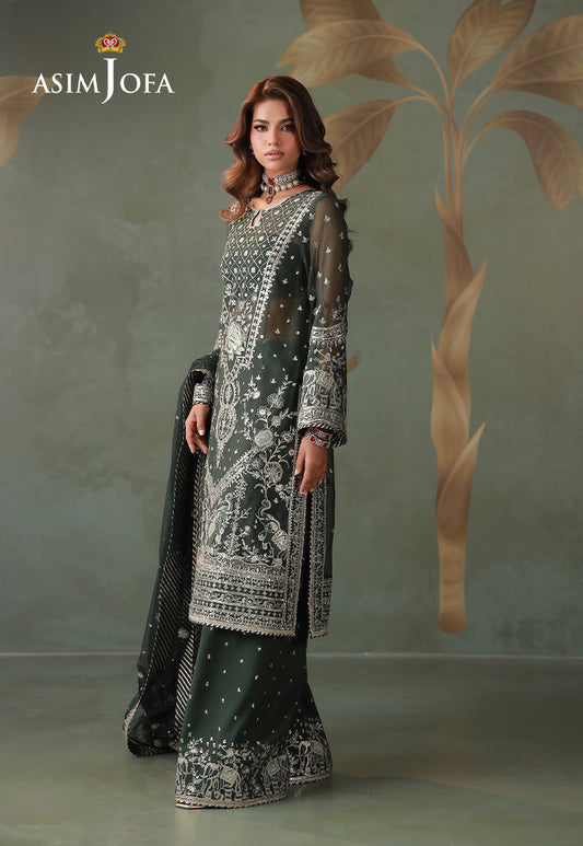 AJULD-11 Embroidered Chiffon Unstitched 3 Pcs