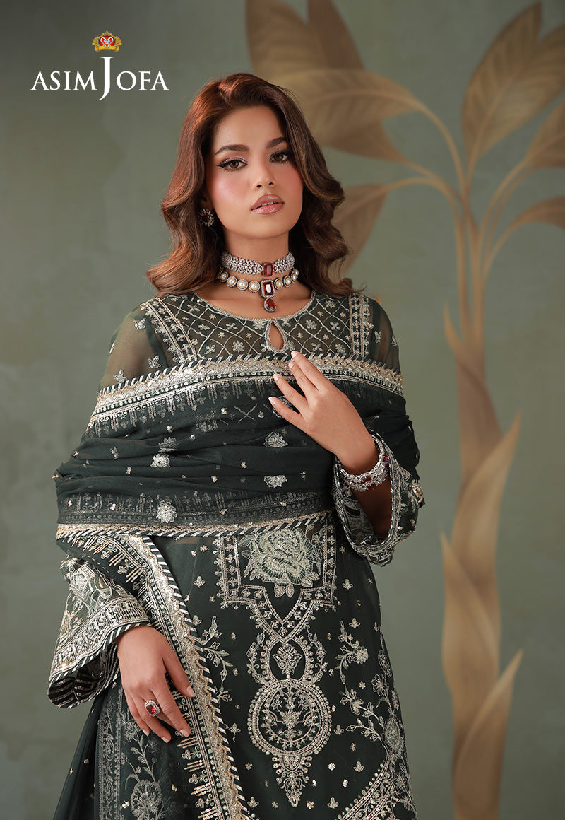 AJULD-11 Embroidered Chiffon Unstitched 3 Pcs