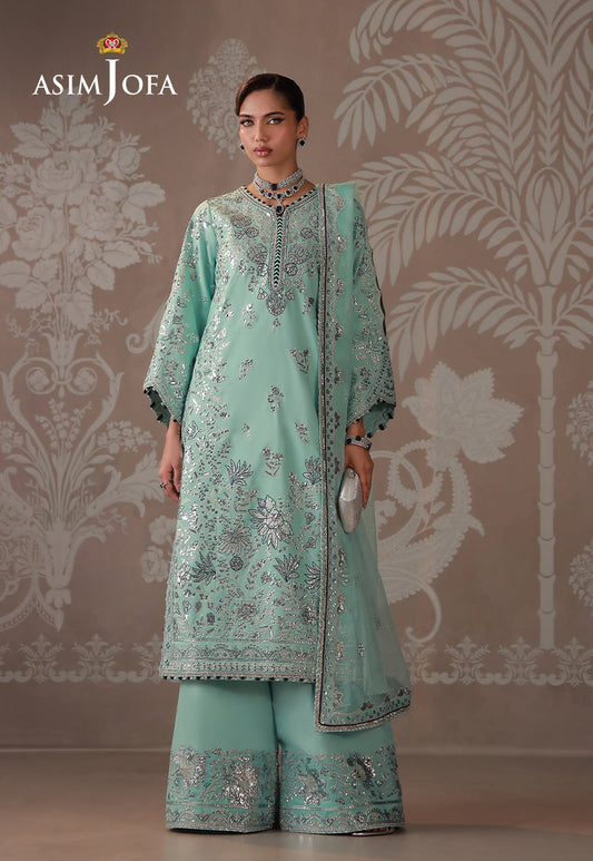 AJULD-09 Embroidered Raw Silk Unstitched 3 Pcs