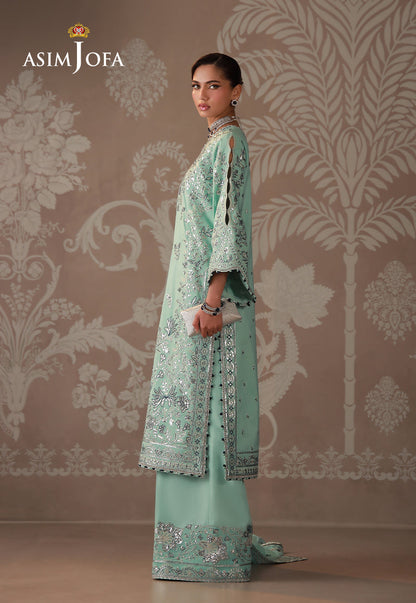 AJULD-09 Embroidered Raw Silk Unstitched 3 Pcs