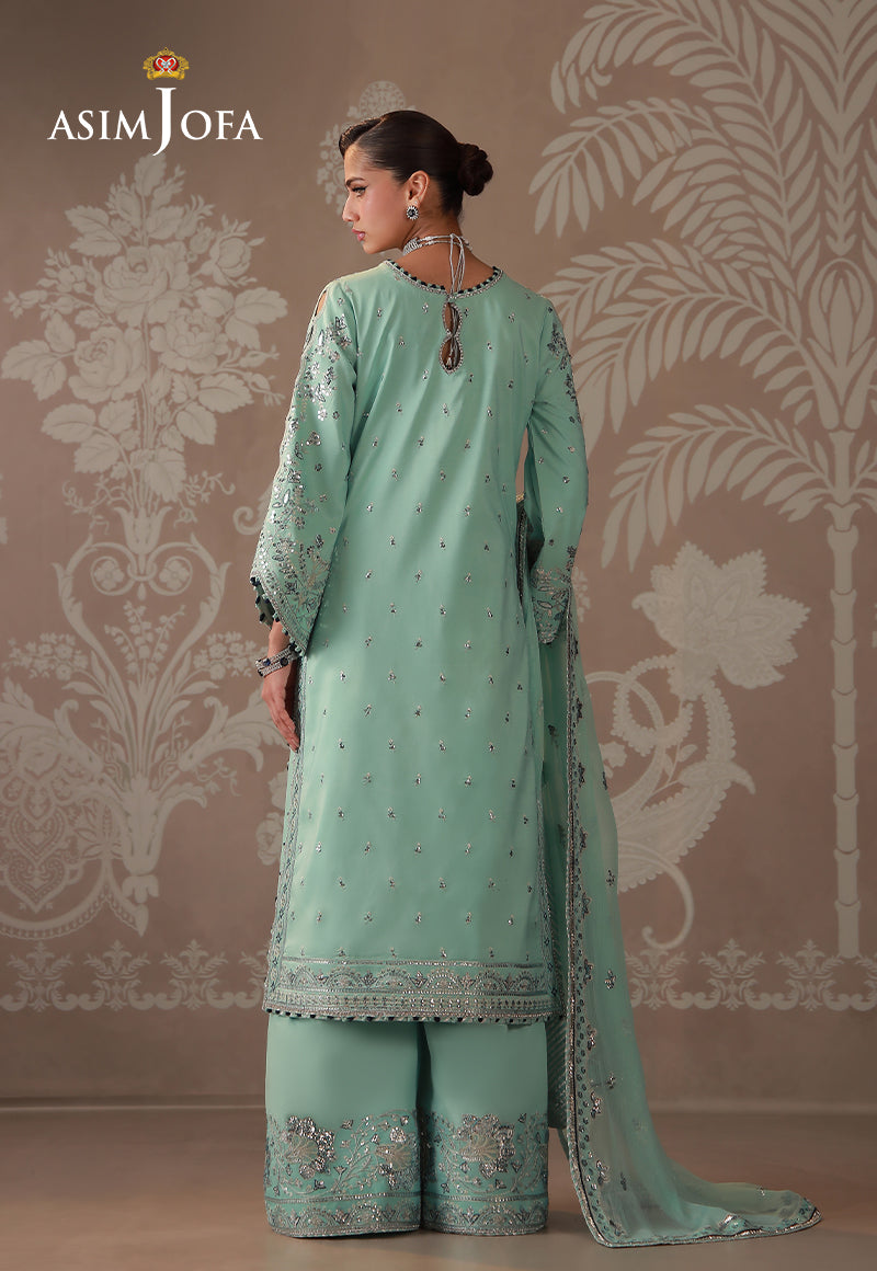 AJULD-09 Embroidered Raw Silk Unstitched 3 Pcs