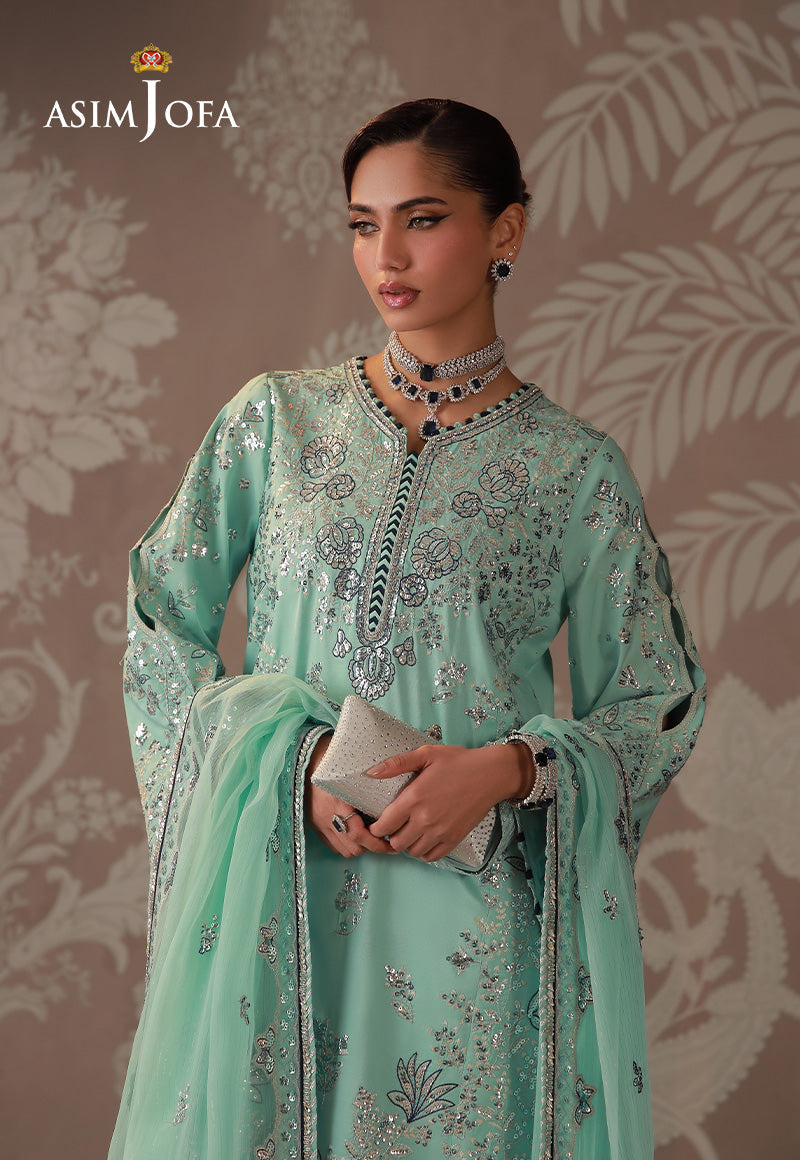 AJULD-09 Embroidered Raw Silk Unstitched 3 Pcs
