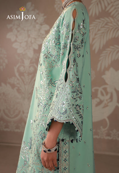 AJULD-09 Embroidered Raw Silk Unstitched 3 Pcs