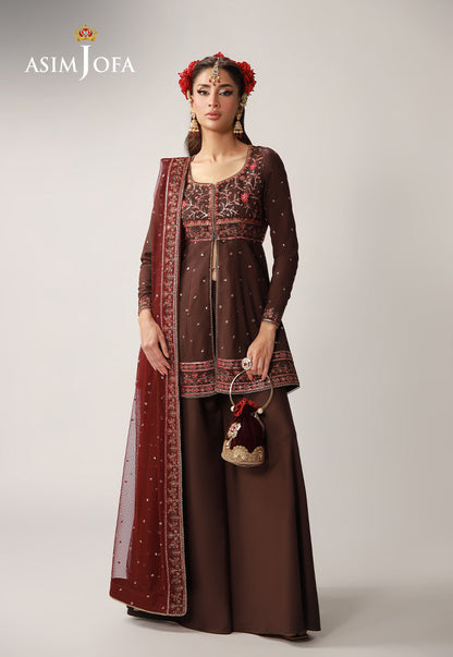 AJULO-07 Embroidered Silk Unstitched 3 Pcs